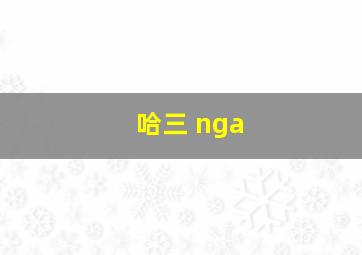 哈三 nga